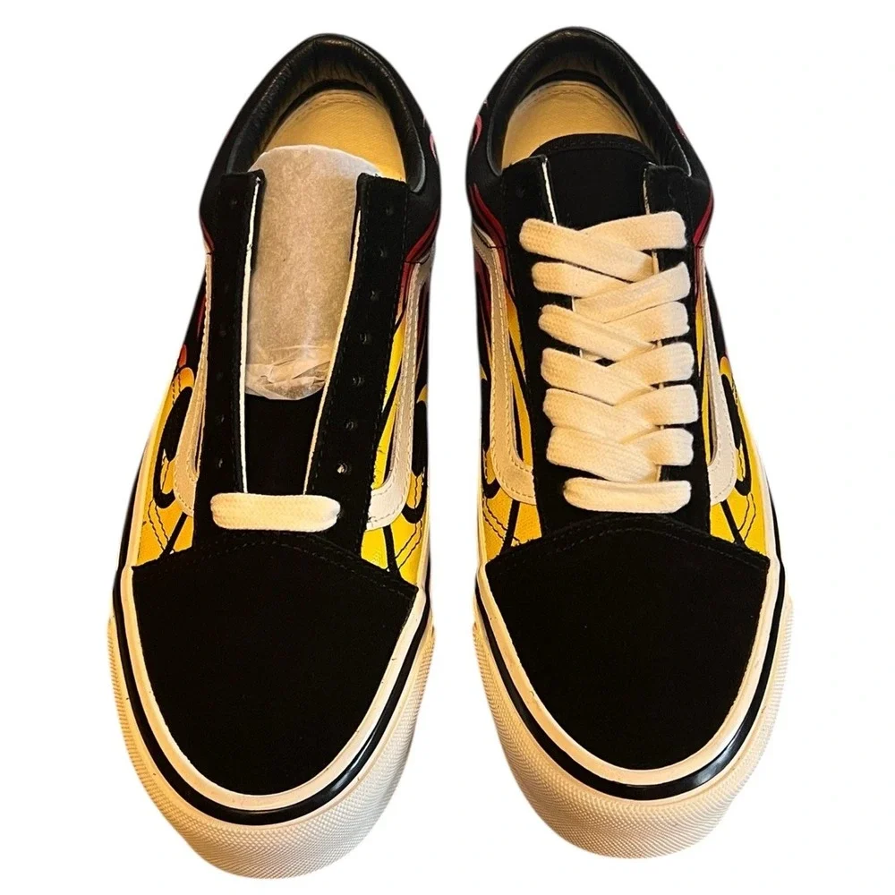 Vans Premium Flame Old Skool Y2K Skate Sneakers Black VN000D56MCG US M7/W‎ 8.5